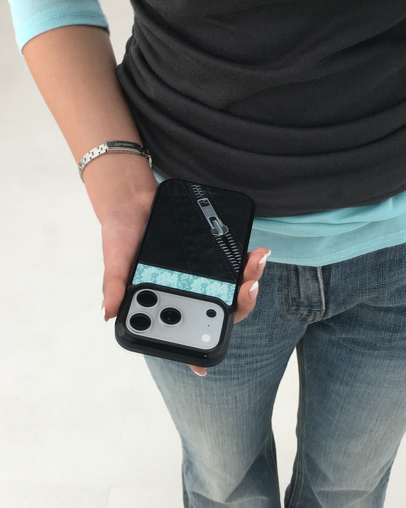 [MADE] Mint Denim Lace phonecase