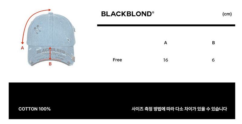 BBD Ripped Custom Vintage Clash Pigment Cap (Ocean Blue)
