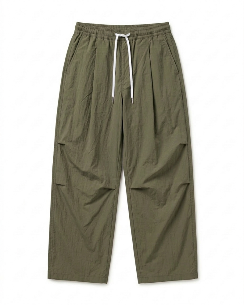Cool Over Curved Nylon Pants (7c)
