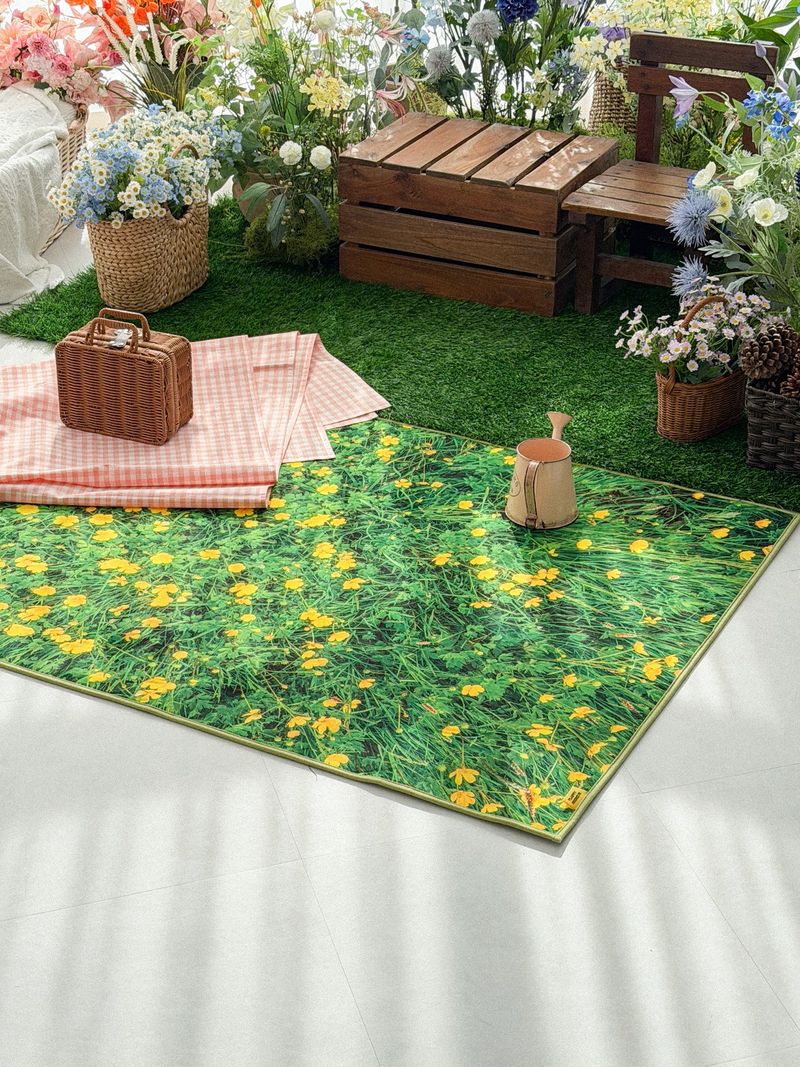Buttercup field, Landscape rug 100x150