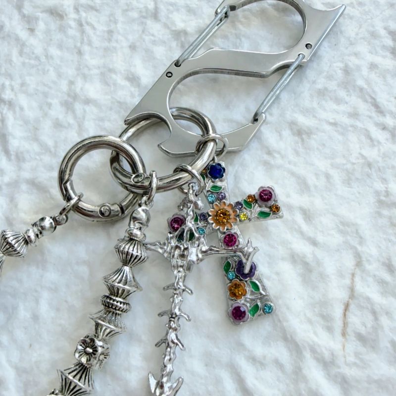 Floral Orb Key Clip