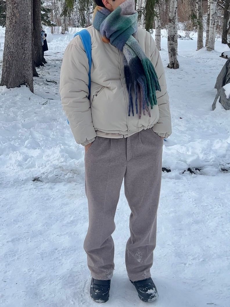 Snowflake long check muffler