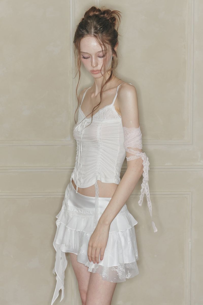 SWAN SKIRT white