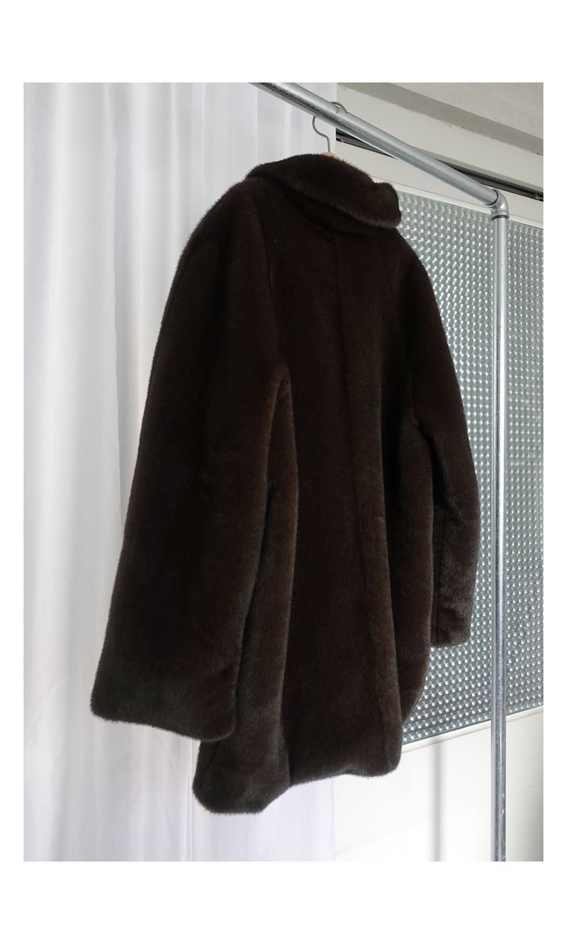 grandma brown fur coat