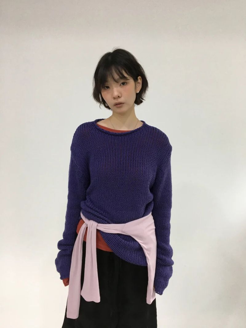 Rolled Neck Russly Knit (4color)
