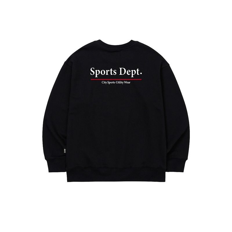 Sport Dept Flocking Logo Sweatshirt - Black