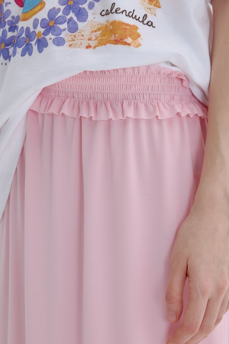 Overlace Layered Skirt [Pink]
