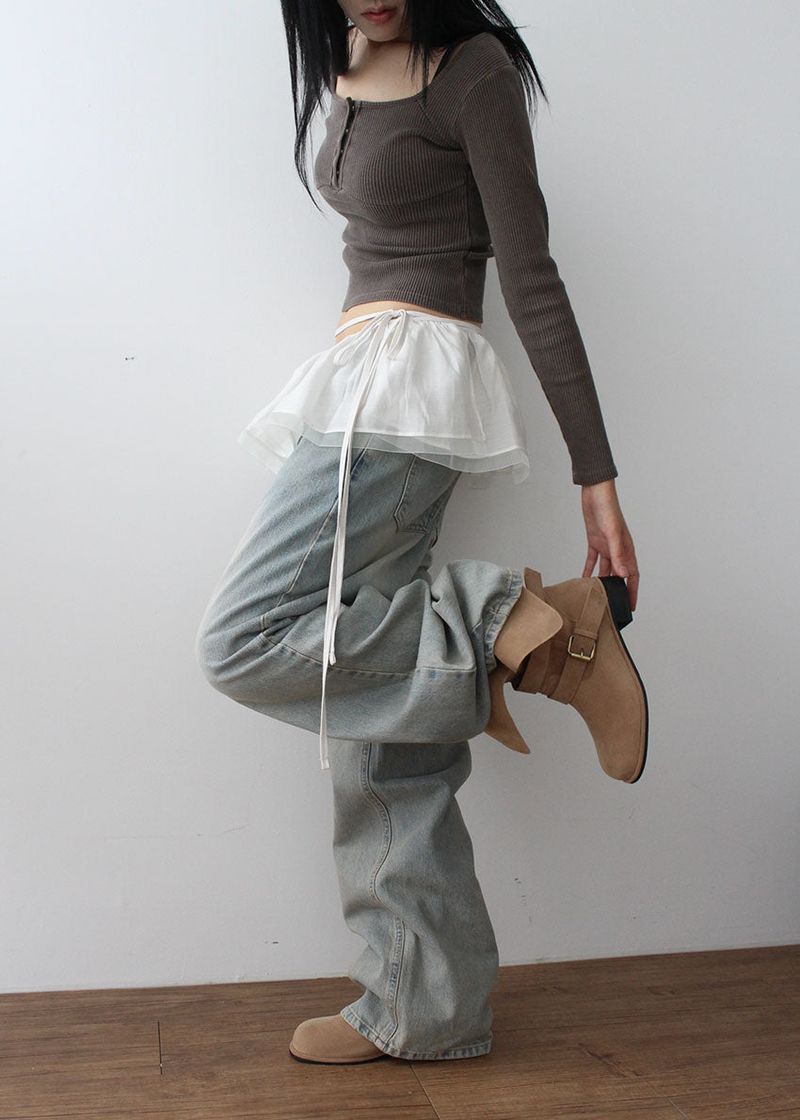 FRILL WRAP SKIRT