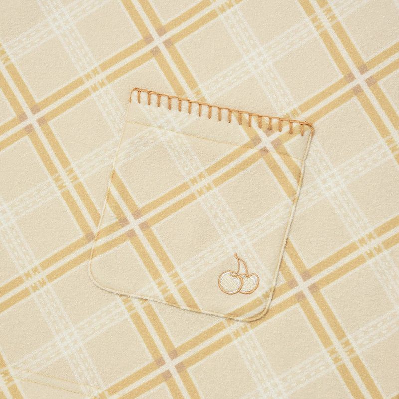 COLORING CHECK PATTERN SWEATSHIRT [MUSTARD]