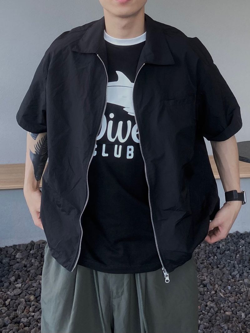 two way Nylon Zipper Shirt 3C