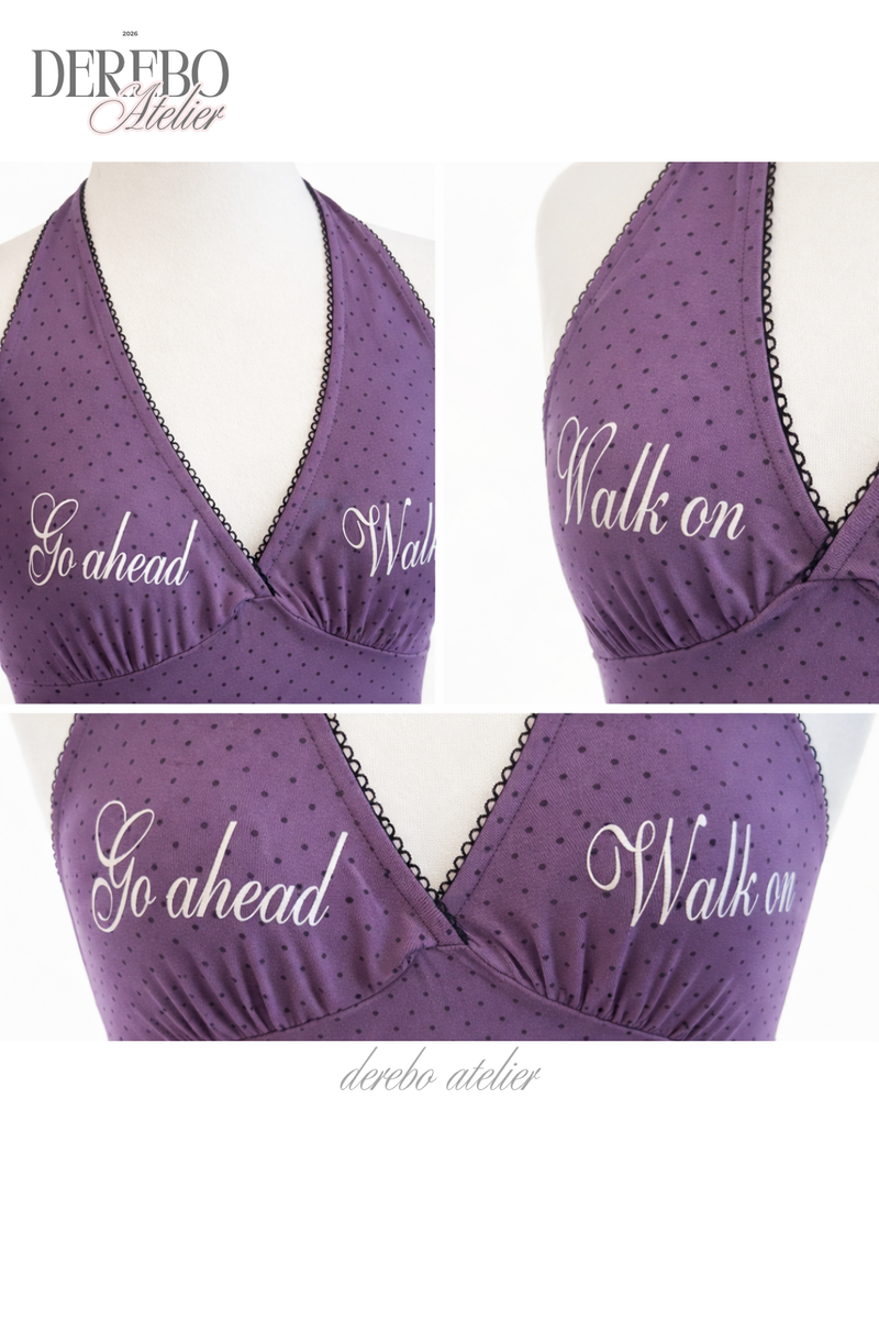 Dot halter cardigan flare training setup (PANTS)