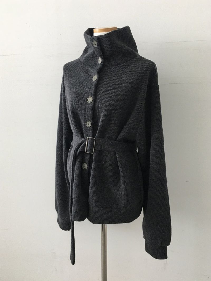 Vent loose high cardigan