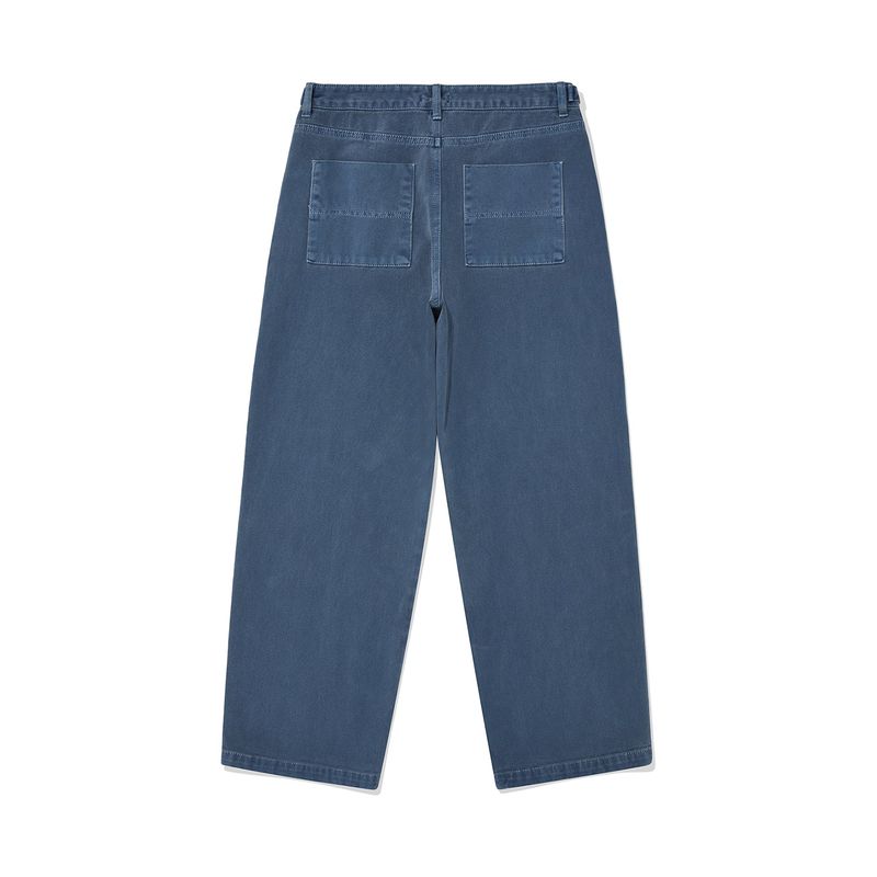Latch tapered twill pants / Washed blue