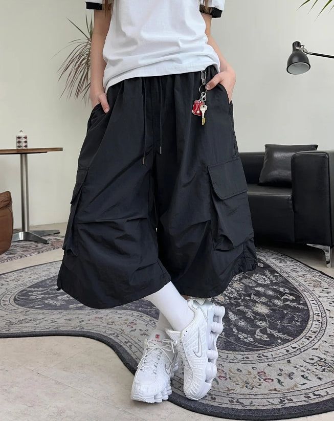 Edin Nylon Cargo Bermuda Pants