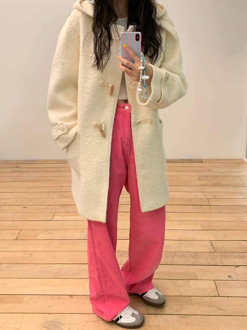 [MADE] Toit wool alpaca handmade toggle hood coat
