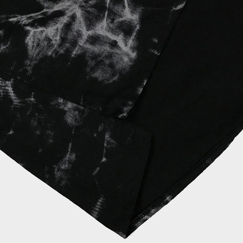 tie-dye half sleeve shirt_black