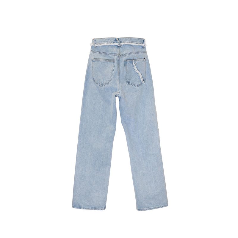 Curved Side Line Denim / Light Blue