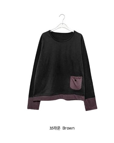 [BAONHAUS] ルブニ ストライプ カラー マッチング ロング スリーブ ティー