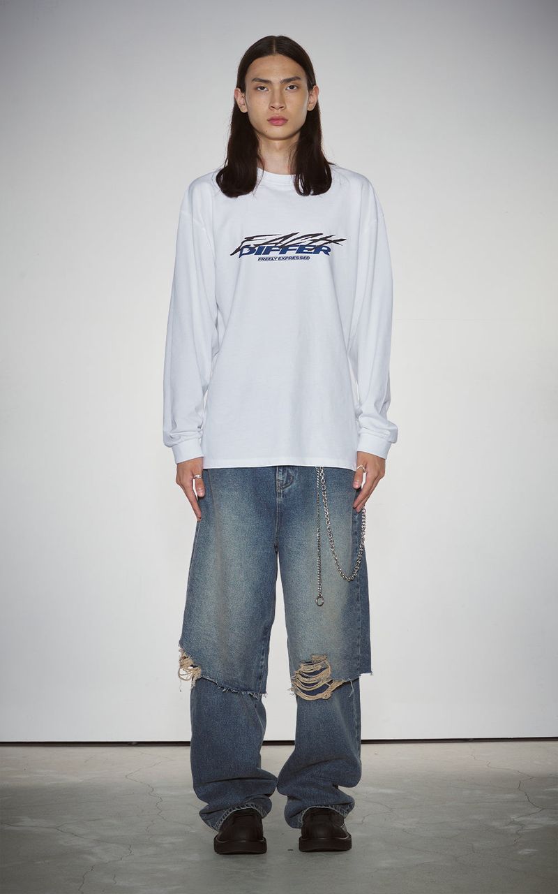 GRAFFITI LONG SLEEVE_WHITE