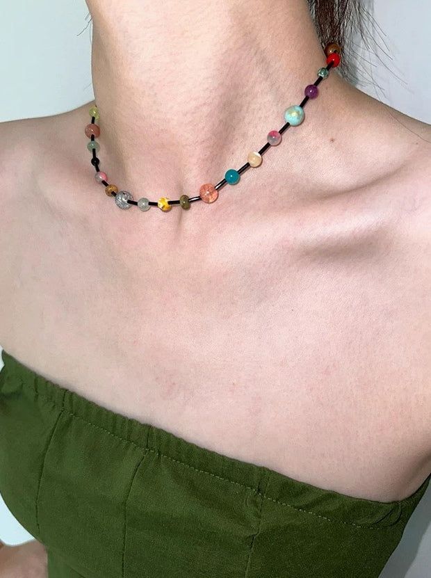 House of haus（ハウス オブ ハウス）の「ミックス カラー 宝石 ネックレス（アクセサリー）」