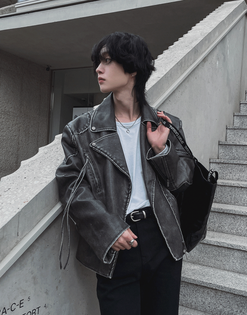 2PLAN（ツープラン）の「ディストエッジクラックレザージャケット (3 color)（ジャケット/アウター）」