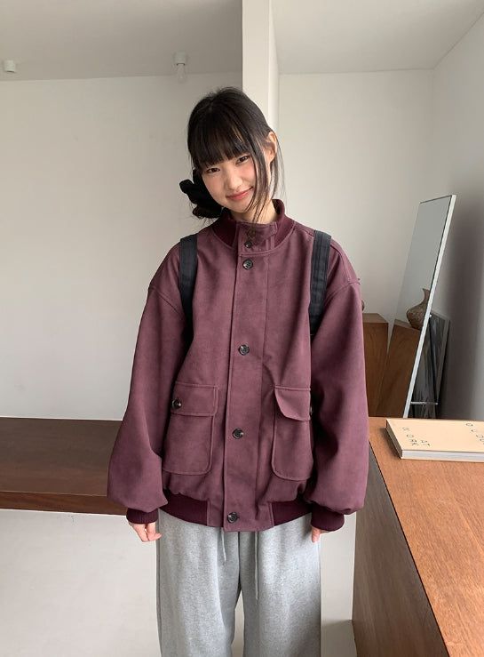 BAON（バオン）の「Silmki Button High Neck Over Jumper（Jackets/Outerwear）」