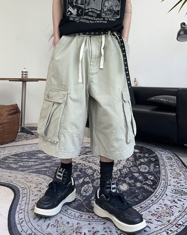 SATIIIZ（サティーズ）の「Elder Washed Cargo Bermuda Pants（Pants）」