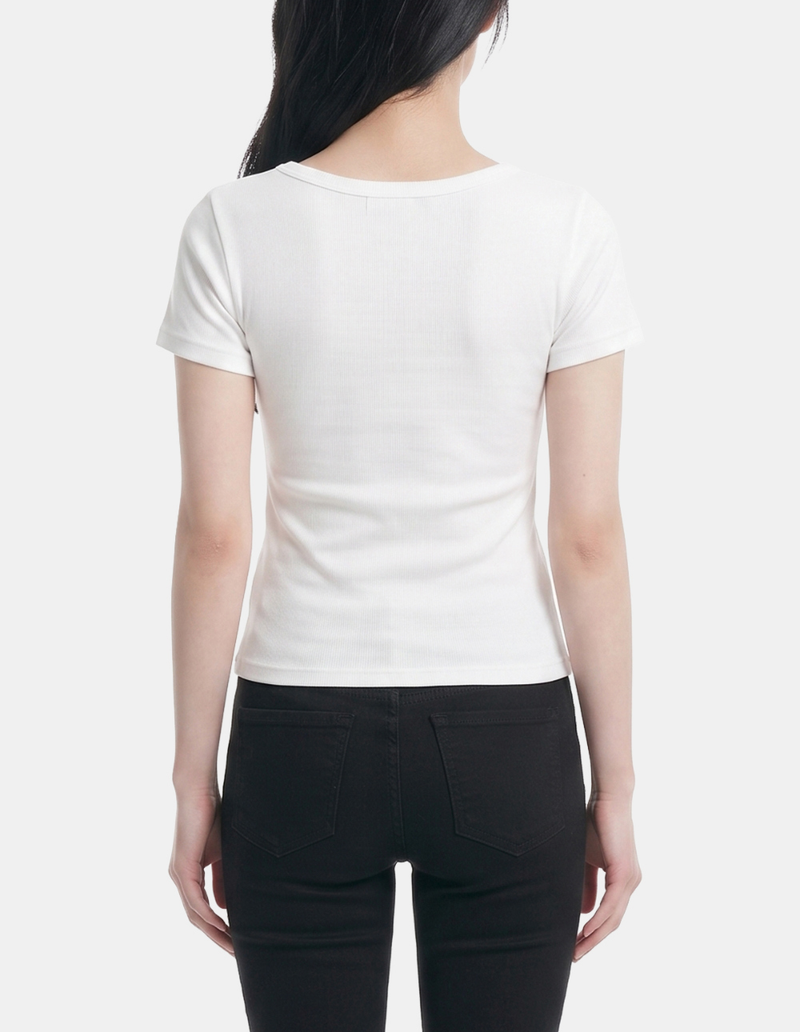Tess Graphic Shirring Tee