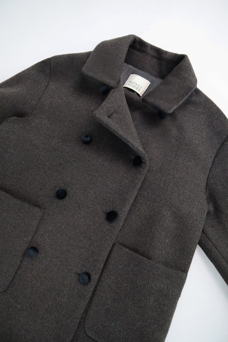 Herringbone double coat_brown