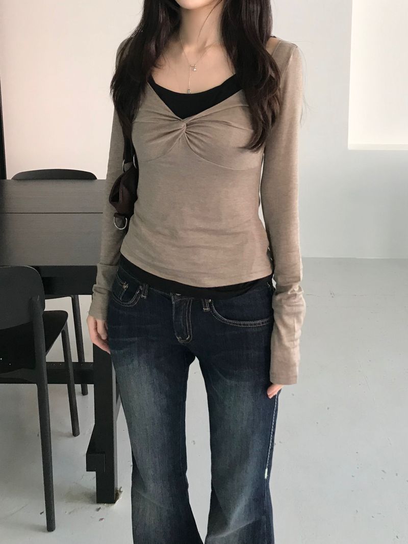 Luna Twisted T-Shirt (3color)