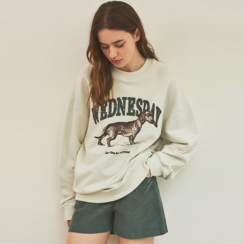 Ugly Dachshund Sweatshirt_Cream