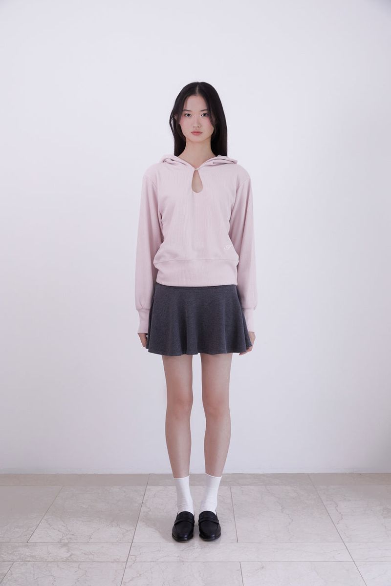 Knit mini flare skirt (CHARCOAL)
