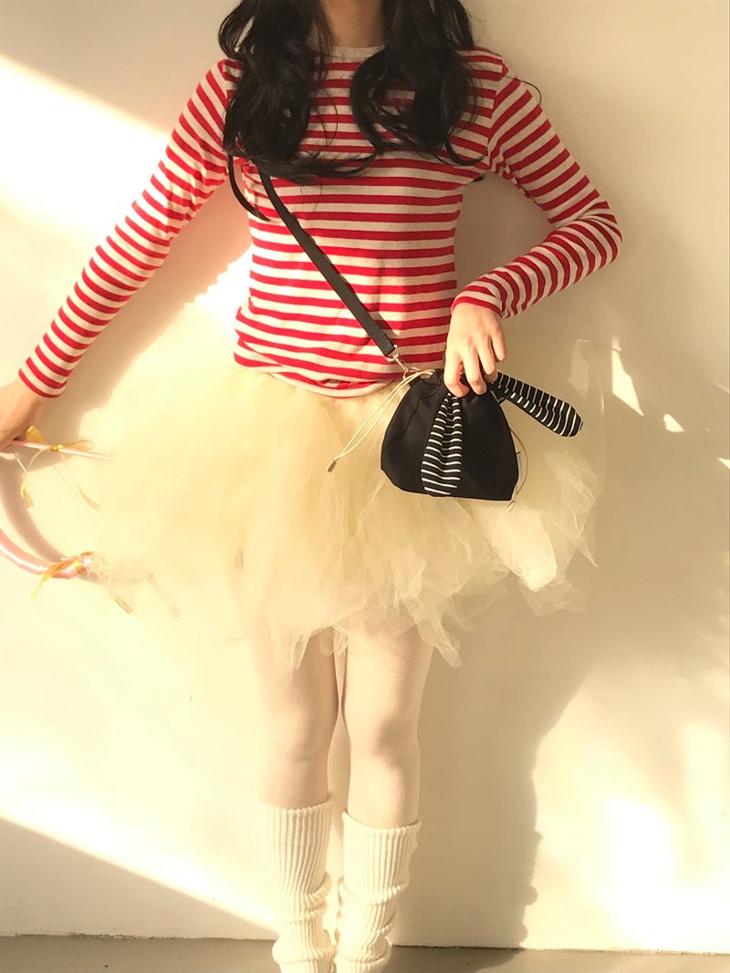 Bunny bag - Black stripes