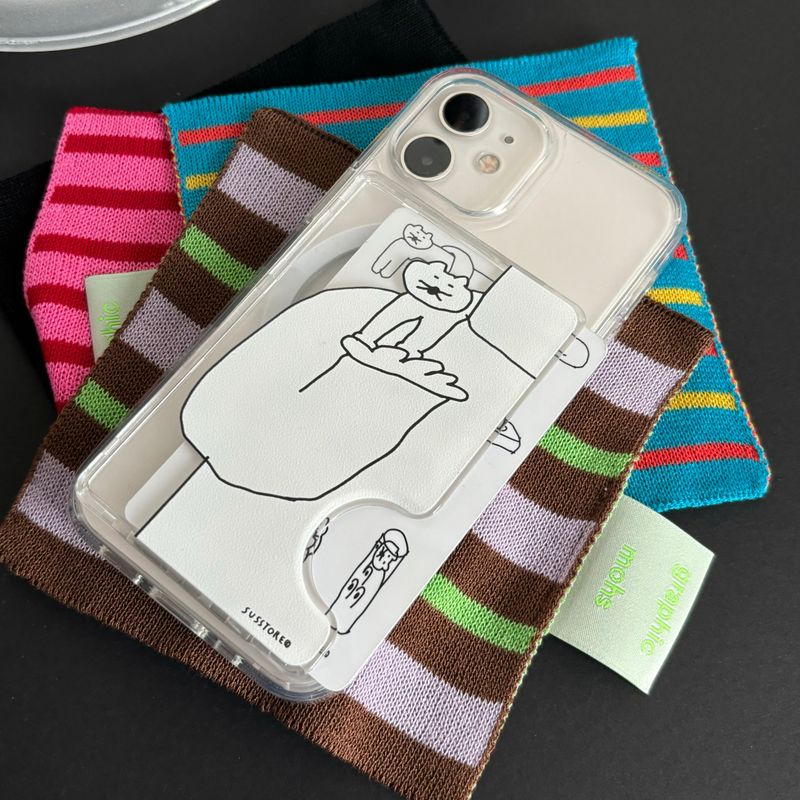 [MagSafe card wallet]ザキャットザッツビケイムアスカーフ