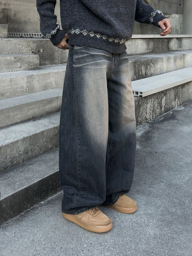 SLAB EMBO RIVET BRUSH DENIM