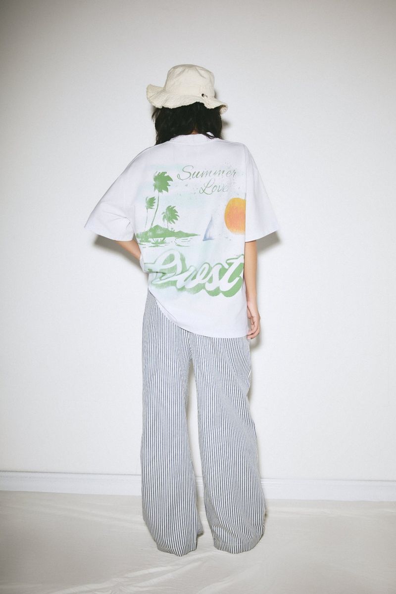 Summer Love’s Striped Pants Navy Blue