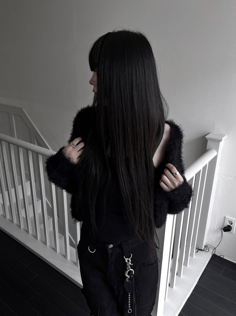 hitch fur crop cardigan (2color)