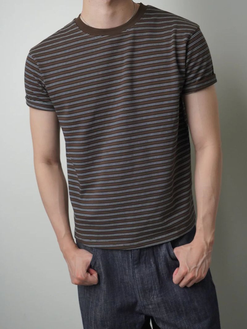 TP9 Slim-Fit Cropped Striped Top
