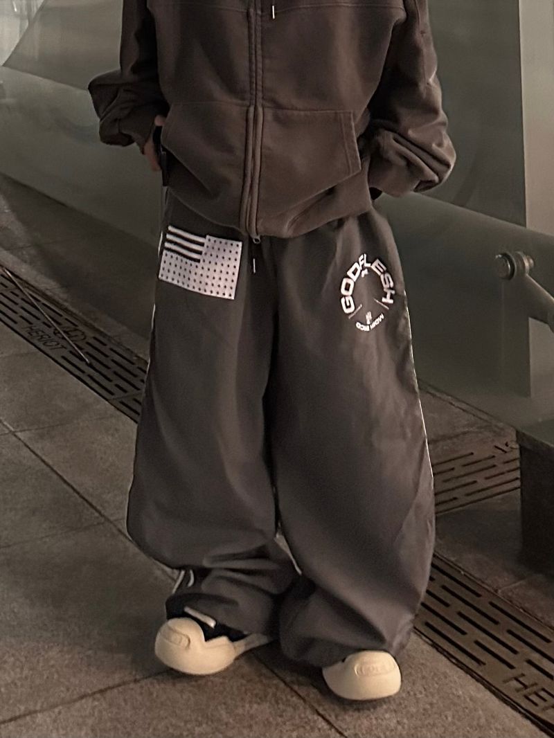 flag track nylon pants