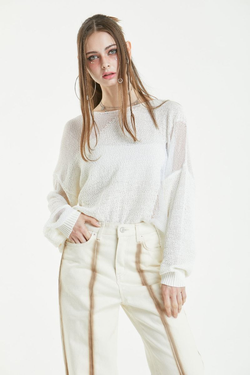 HAND SEE-THROUGH KNIT