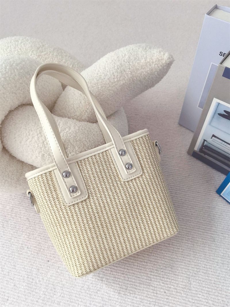 Vacation Straw Rattan Beach Holiday Bucket Bag