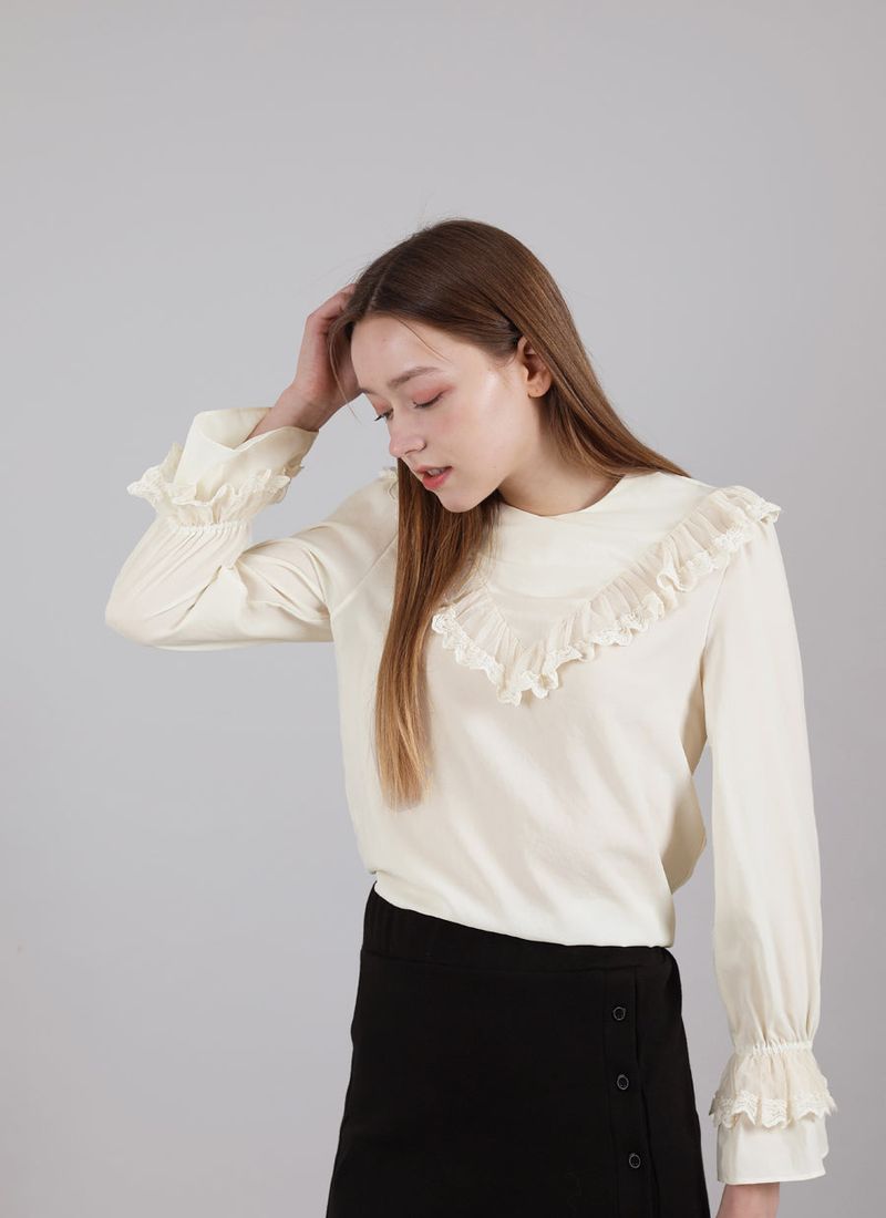 Lace Chiffon Blouse