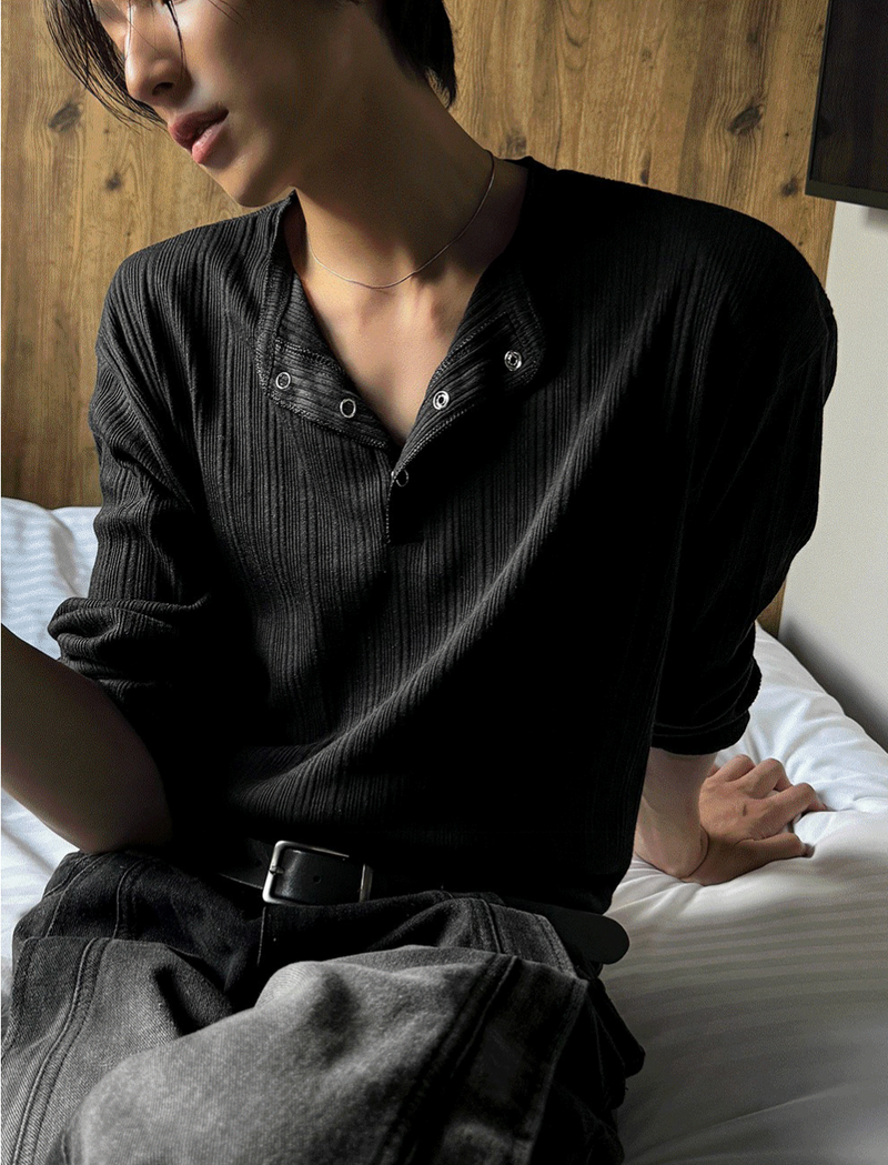 Fabien corduroy henly-neck