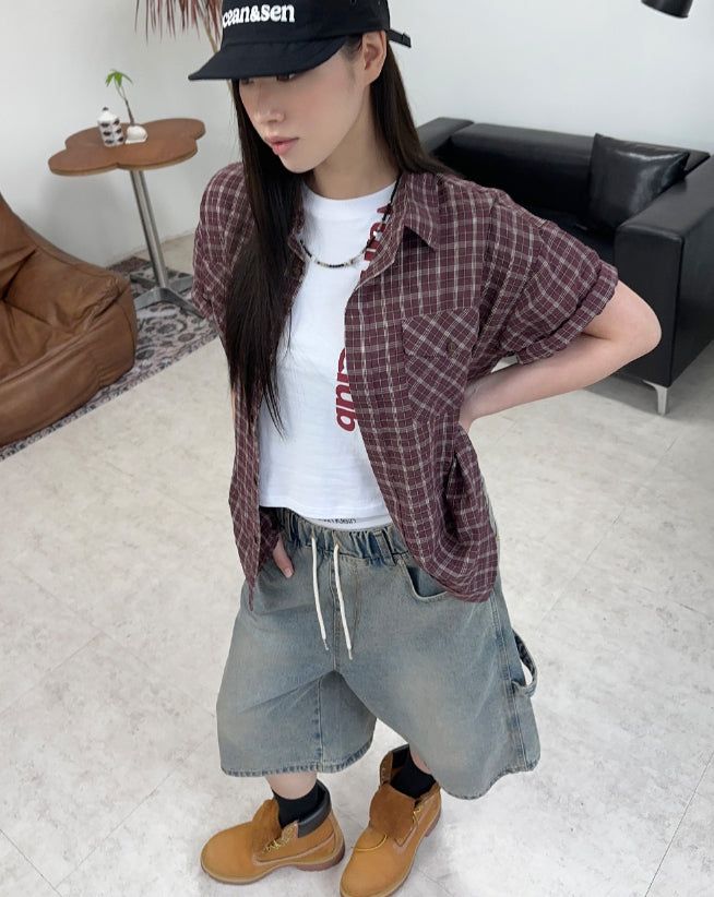 Cron two-pocket check shirt