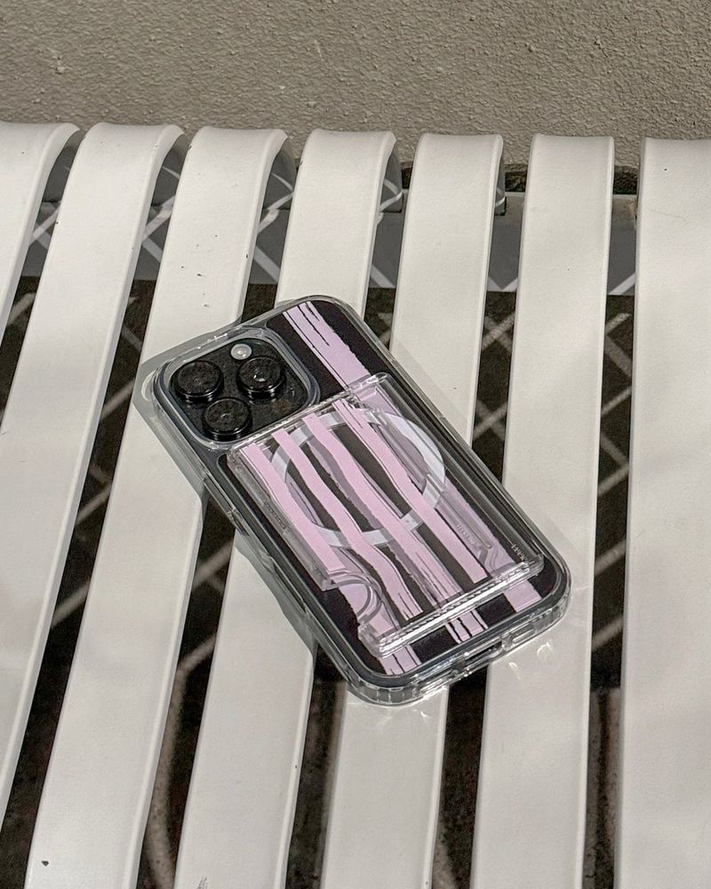 [MADE] [magsafe] pink stipe jelly iphone case