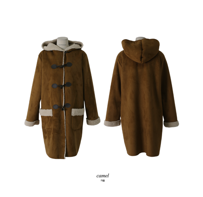 Camel Boa Hood Duffle Mustang Coat