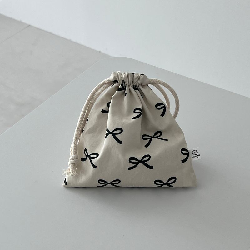 RIBBON STRING POUCH (2 color)