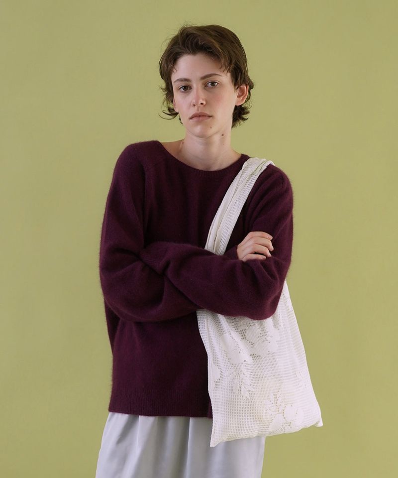 WITHOUTSUMMER（ウィズアウトサマー）の「Cuddle raccoon knit_purple（Tops）」