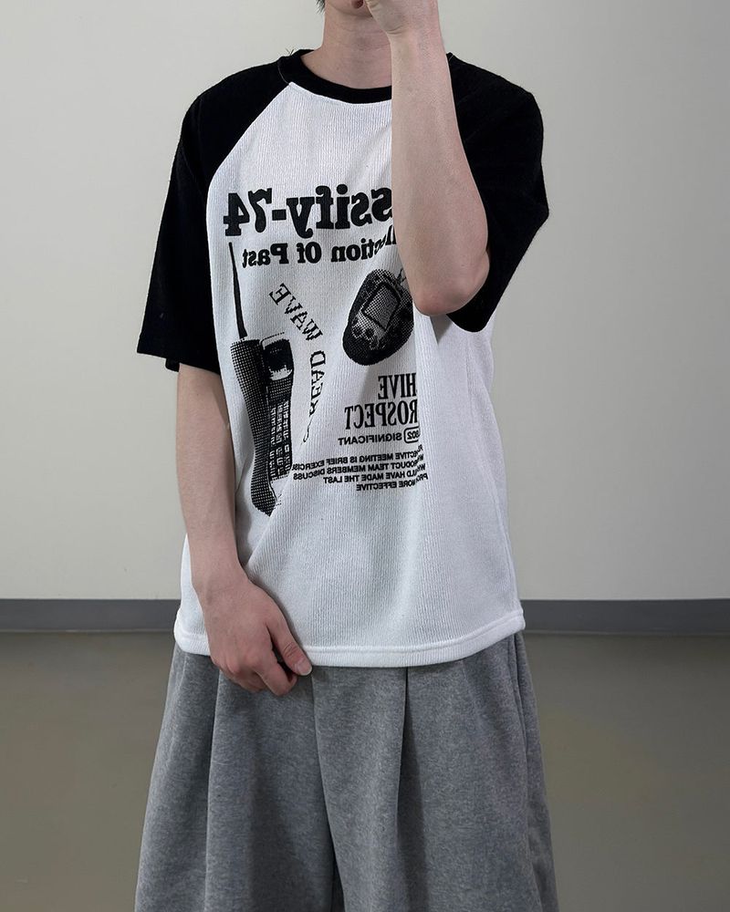 Ragiv Graphic Raglan Knit Short Sleeve