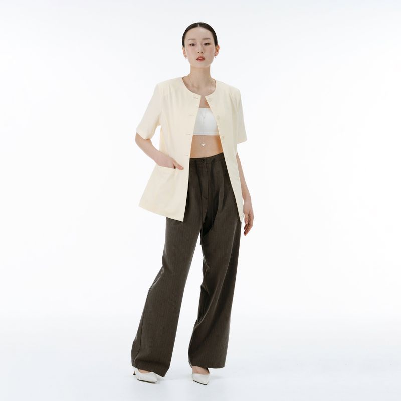 Soil stripe pants (charcoal)